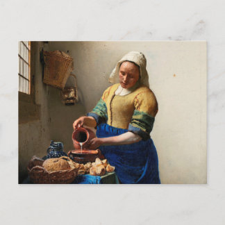 Milkmaid Kitchen Maid von Johannes Vermeer Postkarte