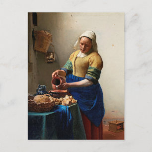 Milkmaid Kitchen Maid von Johannes Vermeer Postkarte