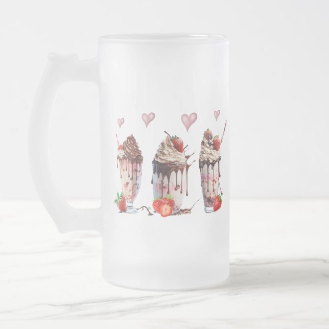 Milkshake Mattiert Glass Tasse (Links)