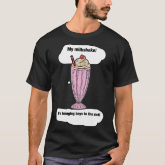 Milkshake zieht Jungs Sticker an T-Shirt