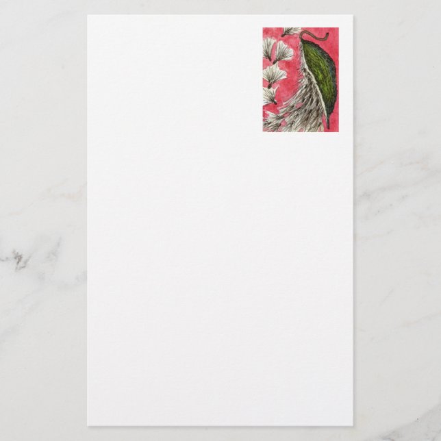 "Milkweed Pod" Blumengestation Briefpapier (Vorderseite)