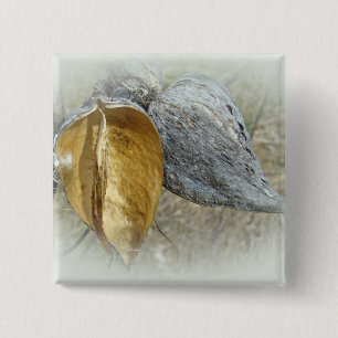 Milkweed Pods Button