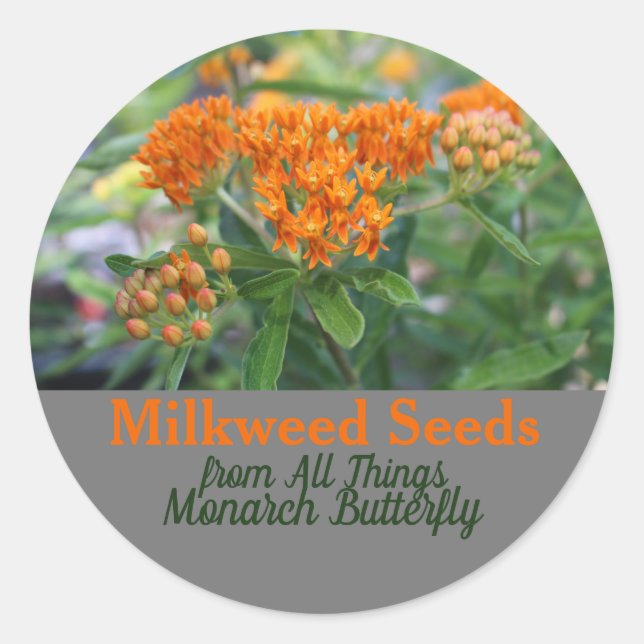 Milkweed Runder Aufkleber (Vorderseite)
