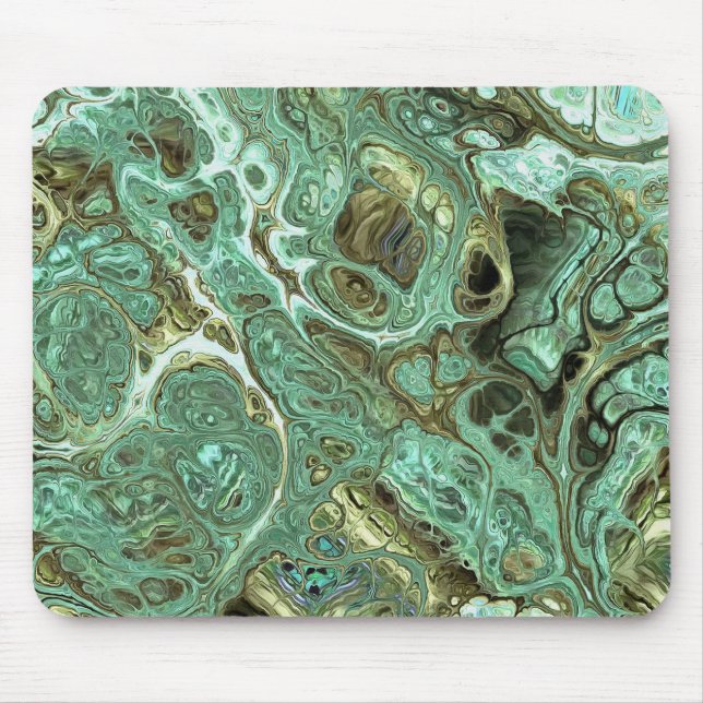 Milky Teal Marble Swirl Mouse Pad Mousepad (Vorne)