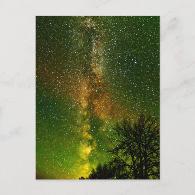 Milky Way & Aurora Borealis | Ontario Canada Postkarte (Vorderseite)