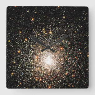 Milky Way Star Cluster Quadratische Wanduhr