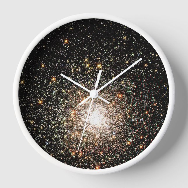 Milky Way Star Cluster Wanduhr (Vorderseite)