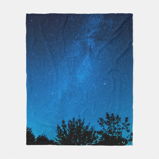 Milky way starry sky sky star fleecedecke (Vorderseite)