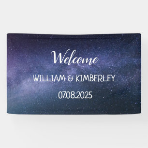 Milky Way Stars Sky Galaxy Elegante Hochzeit Banner