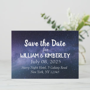 Milky Way Stars Sky Galaxy Elegante Wedding Rett T Save The Date