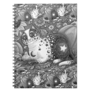 MILKYWAY, EINE MYSTISCHE HALLOWEEN KATZE, MON & ST NOTIZBLOCK