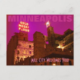 Mill City at Night Postkarte