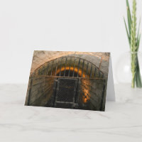 "Mill Ruins Night Tunnel" Hallowe'en card