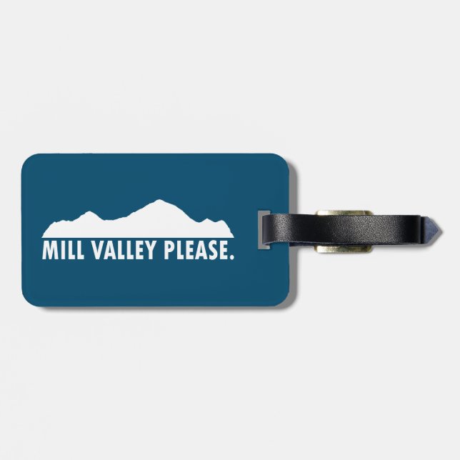 Mill Valley Kalifornien Bitte Gepäckanhänger (Rückseite horizontal)
