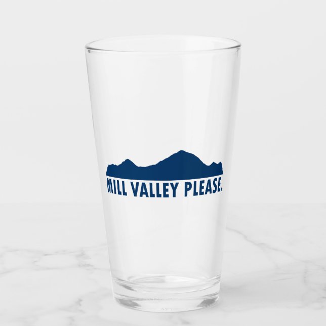Mill Valley Kalifornien Bitte Glas (Vorderseite)