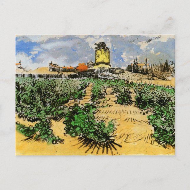 Mill von Alphonse Daudet, Vincent van Gogh Postkarte (Vorderseite)