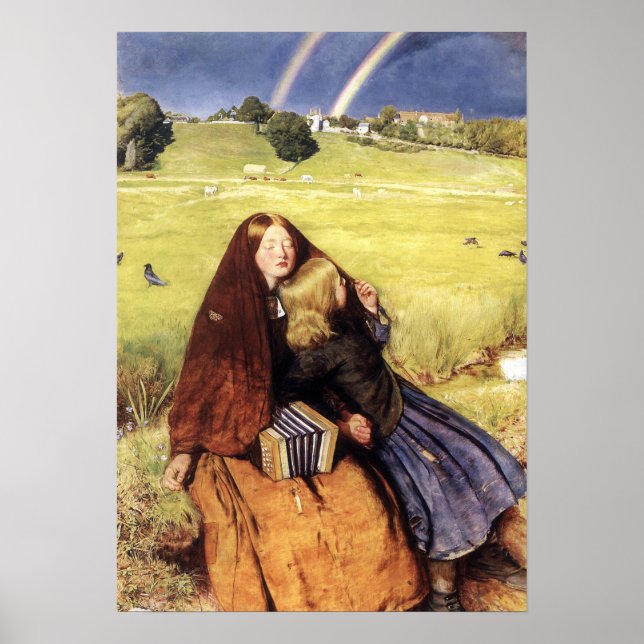 Millais - Das Blinde Mädchen 1856 Poster (Vorne)