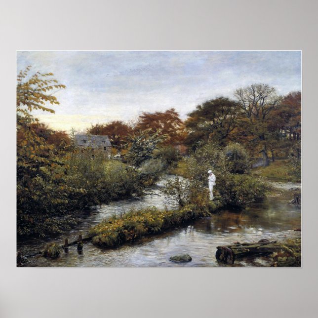 Millais - Flug bis zum Fluss 1871 Poster (Vorne)