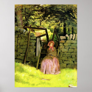 Millais - Gewartet 1854 Poster