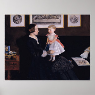 Millais - Mrs James Wyatt Jr und ihre Tochter Sara Poster