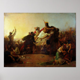 Millais - Pizarro ergreift den Inka von Peru Poster