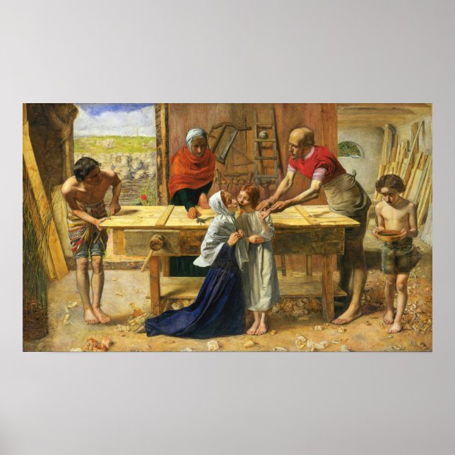 Millais - The Carpenter's Shop Poster (Vorne)