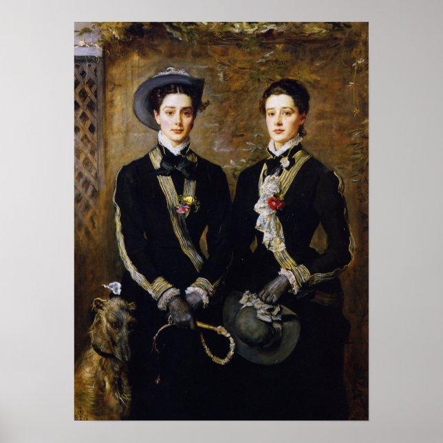 Millais - Twins Grace and Kate Hoare 1876 Poster (Vorne)