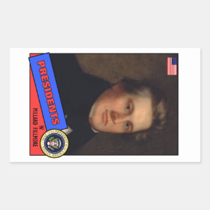 Millard Fillmore Baseball Card Rechteckiger Aufkleber