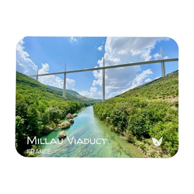 Millau Viaduct, Frankreich, fridge magnet (Horizontal)