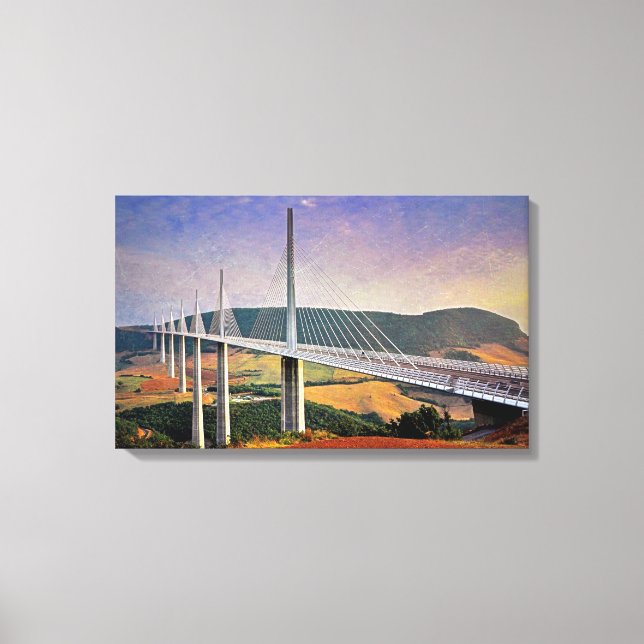 Millau Viaduct, Frankreich Leinwanddruck (Vorderseite)