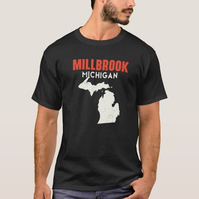 Millbrook Michigan USA State America Travel Michig T-Shirt (Vorderseite)