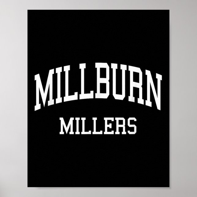 Millburn High School Hs Millburn Nj Retro Srts  Poster (Vorne)