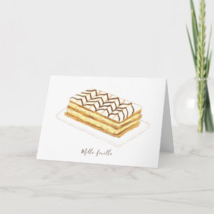 Mille-feuille Konditorei Aquarell Karte