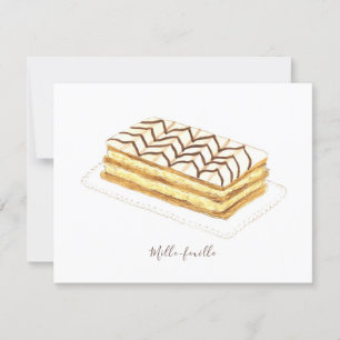 Mille-feuille Konditorei Aquarell Karte