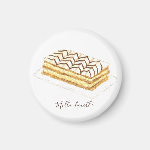 Mille-feuille Konditorei Aquarell Magnet