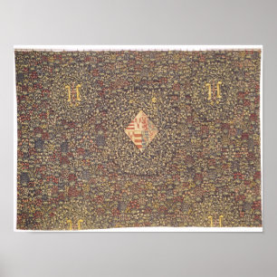 Mille fleurs mit dem Wappen von Poster