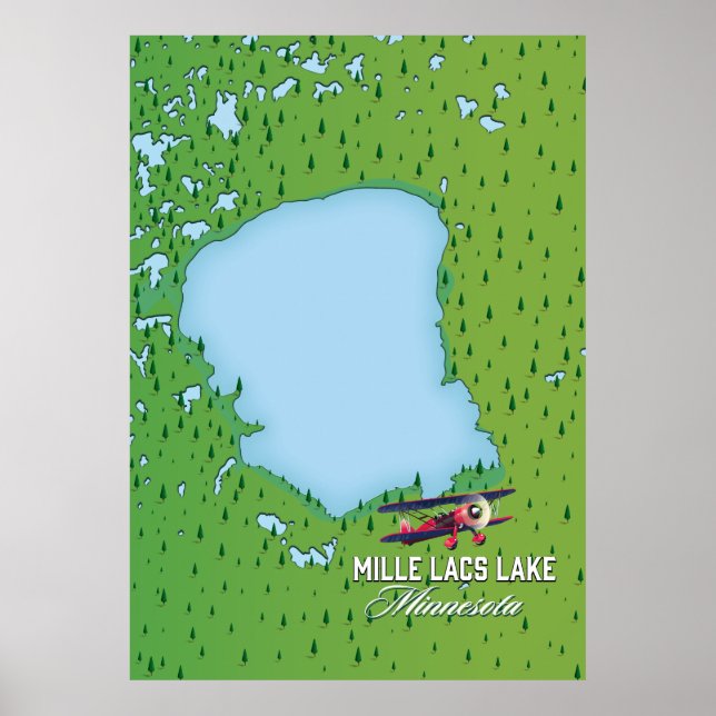 mille lacs see Minnesota Reiseplan. Poster (Vorne)
