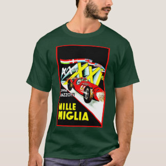 MILLE MIGLIA Vintages Auto Racing Werbung Print T-Shirt