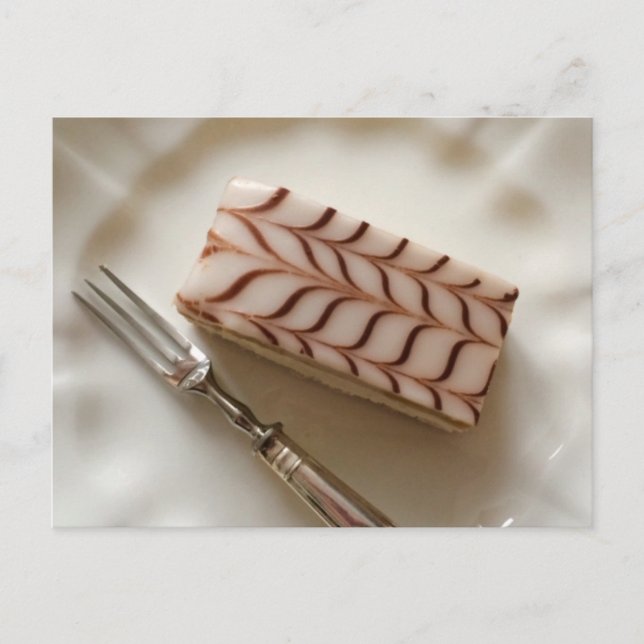 Millefeuille Cream Slice Postcard Postkarte (Vorderseite)