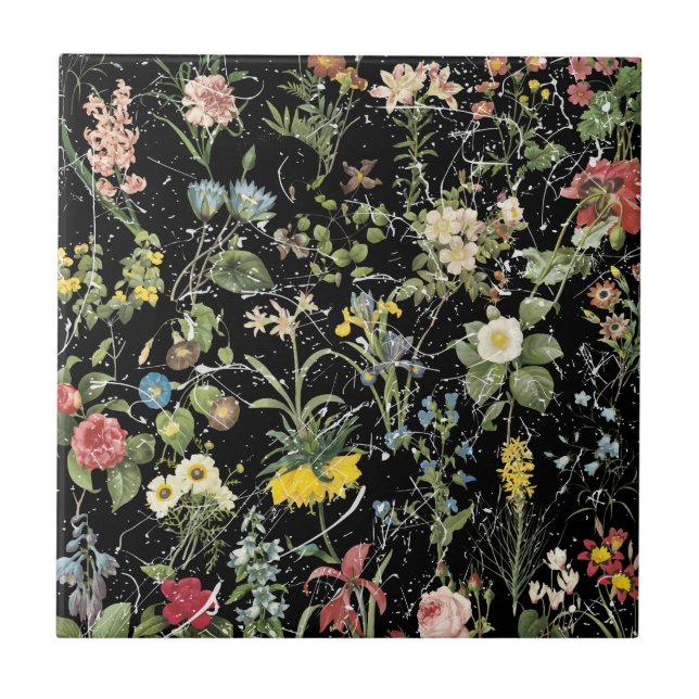 Millefleur Keramik-Foto-Fliese Fliese (Vorderseite)