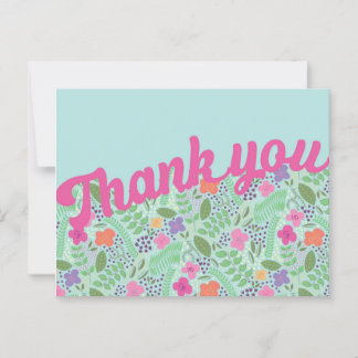 Millefleur Stylisierte Blume Pastels Vielen Dank Postkarte