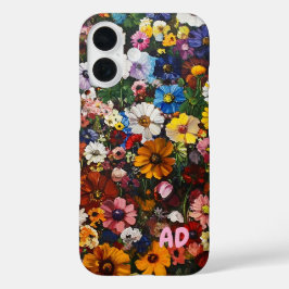 Millefleurs, Blume, Monogramm, iPhone/iPad Gehäuse iPhone 16 Hülle
