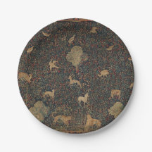 Millefleurs Tapestes mit Tieren