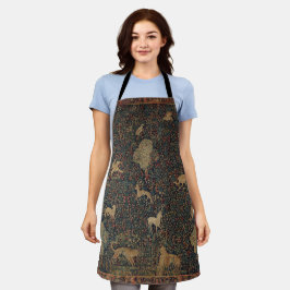 Millefleurs Tapestes mit Tieren Schürze