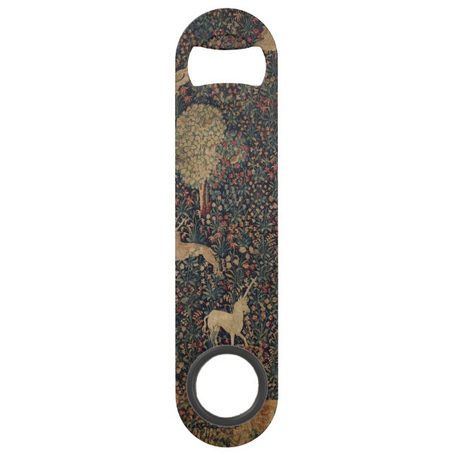 Millefleurs Tapestes mit Tieren Speed Flaschenöffner (Vorderseite)