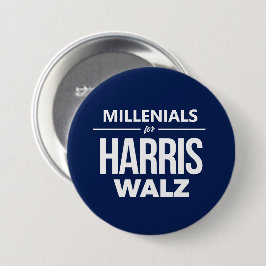 Millenials für Harris Walz Button