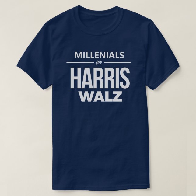 Millenials für Harris Walz T-Shirt (Design vorne)
