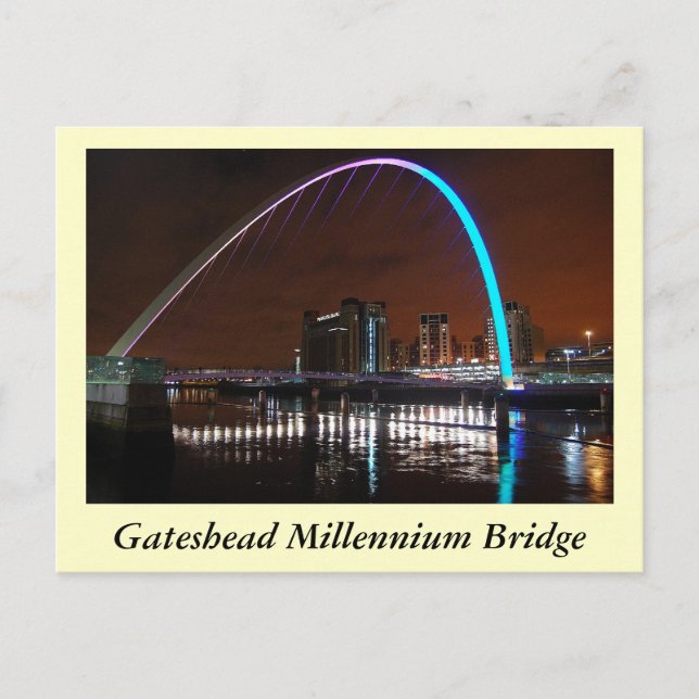 Millenium Bridge, Gateshead Postkarte (Vorderseite)