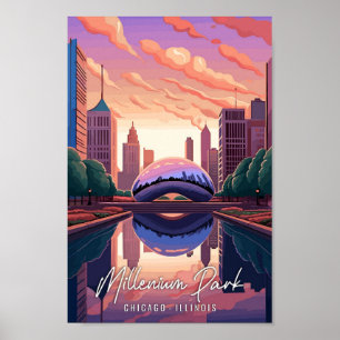 Millenium Park Chicago Poster