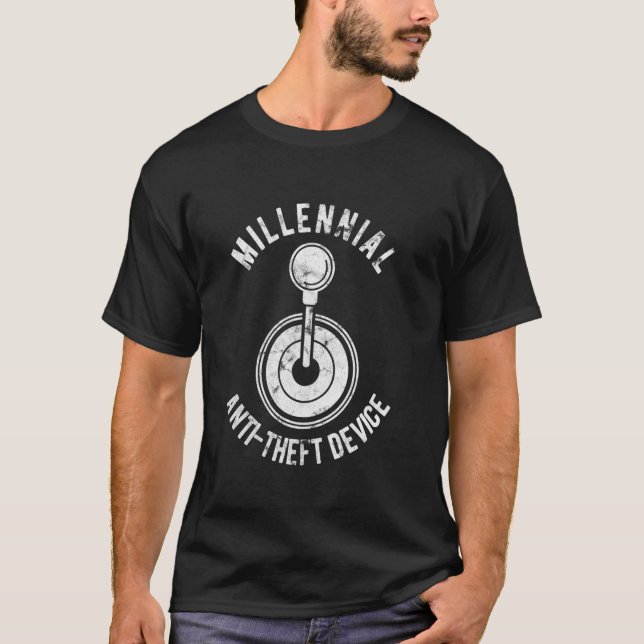 Millennial Diebstahlschutz Vorrichtung Lustige Han T-Shirt (Vorderseite)